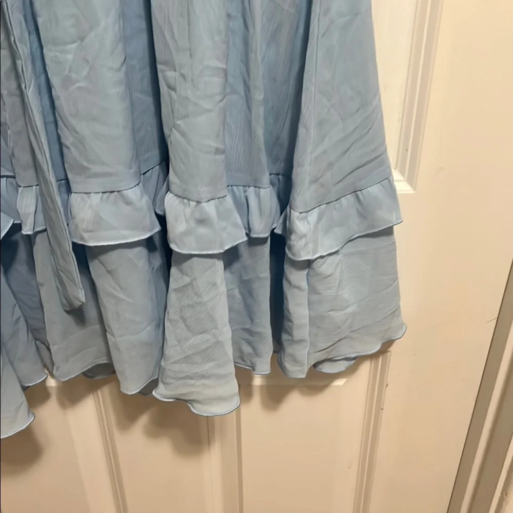 Light Blue Ruffle Dress - Picture 4 of 13